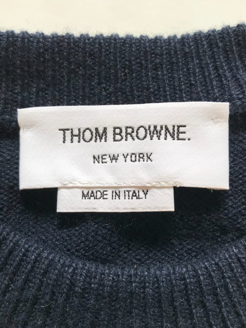Thom Browne Hector Jumper Sweater Womens 40 Small Navy Blue Crew Neck Wool Dog - Picture 8 of 14